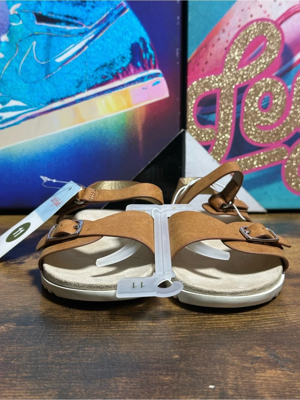 Toddler Sharon Molded Footbed Sandals - Cat & Jack™ Cognac size 11